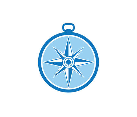 compass wind rose travel adventure direction navigation vector logo design templateのイラスト素材