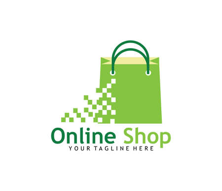Online shop  logo concept design template.のイラスト素材