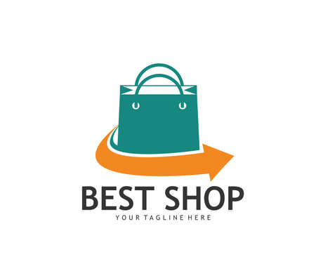 Best online shop fast delivery  logo concept design template.のイラスト素材