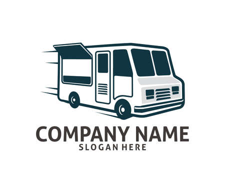 Food truck cafe image illustrationのイラスト素材