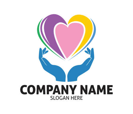 Hands with heart shaped iconのイラスト素材