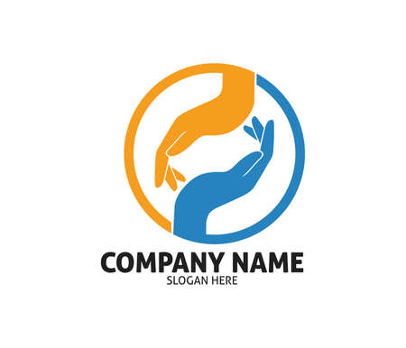 Hands in circle frame iconのイラスト素材