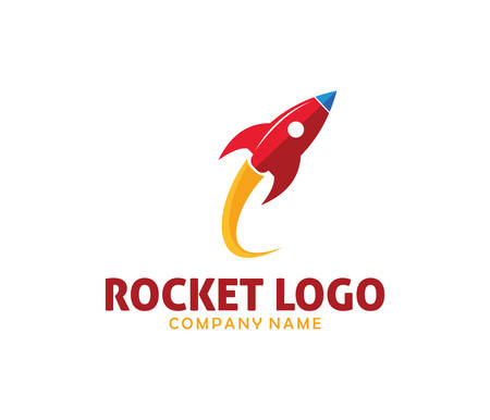Rocket advance technology launching vector icon design template.のイラスト素材