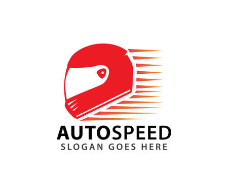 auto speed motorcycle rider workshop club vector logo design templateのイラスト素材