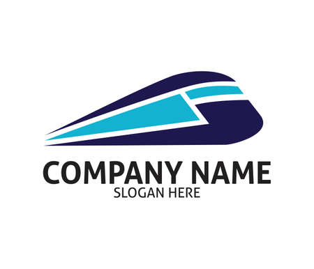 train and subway transportation vector icon logo design templateのイラスト素材