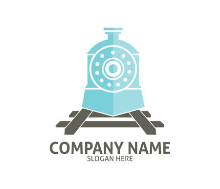 train and subway transportation vector icon logo design templateのイラスト素材