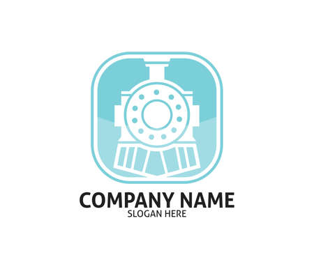 train and subway transportation vector icon logo design templateのイラスト素材
