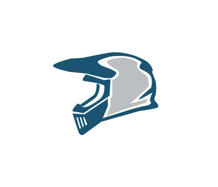 motocross helmet auto speed rider vector logo design templateのイラスト素材