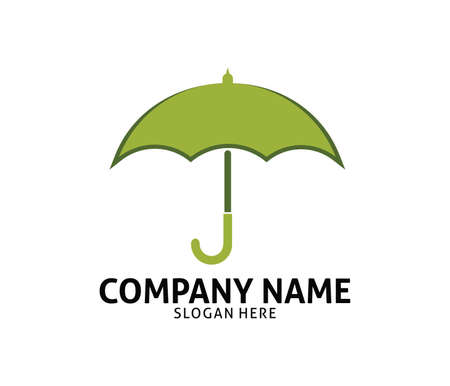 umbrella illustration protection vector logo design templateのイラスト素材