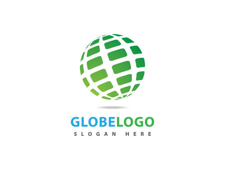 globe dynamic sphere logo icon vector design templateのイラスト素材
