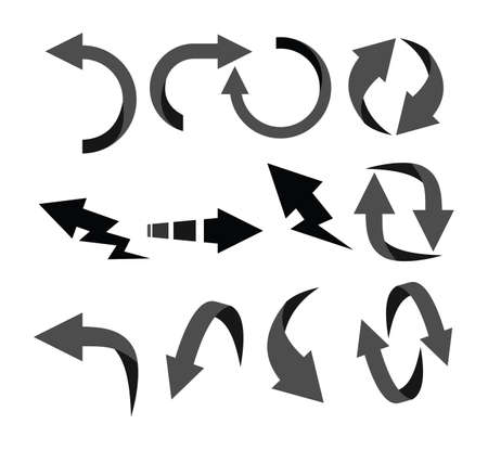 modern arrow icon button set vector design templateのイラスト素材