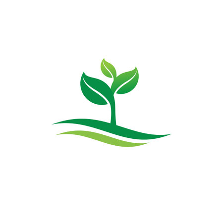 Agriculture natural sprout plant fertile vector for logo design templateのイラスト素材