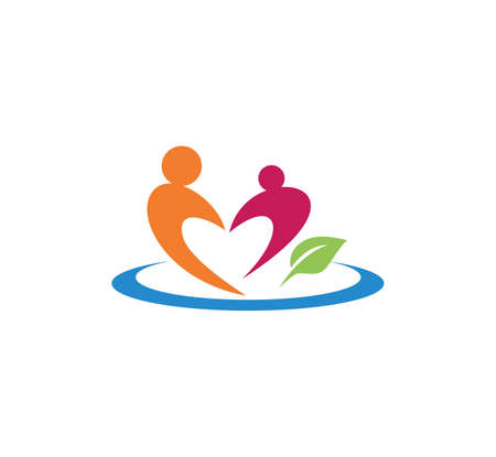 child care parenting education and adoption vector logo design templateのイラスト素材