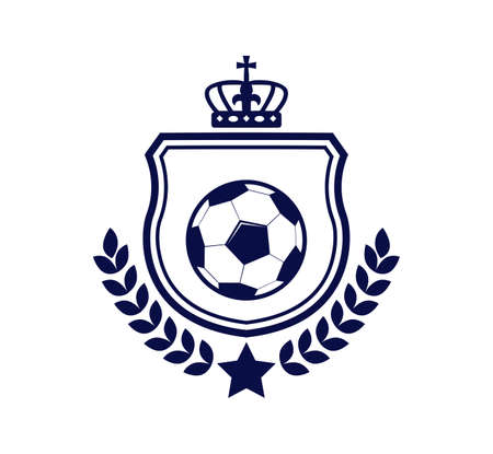 soccer football crest emblem vector logo design template inspiration for team, club, apparel, badge and identityのイラスト素材