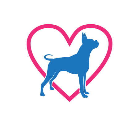 dog pet vet clinic care animal vector icon logo design templateのイラスト素材