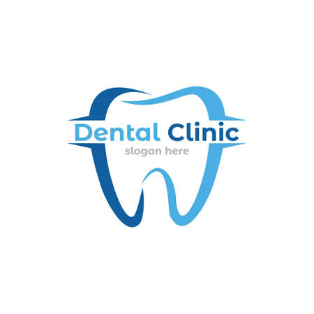 simple tooth dental health clinic service vector logo design templateのイラスト素材