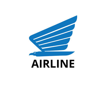 majestic flying eagle opening the wing vector logo graphic design templateのイラスト素材