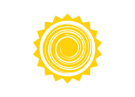 sun bright for technology, hospitality, tour and travel vector logo design templateのイラスト素材