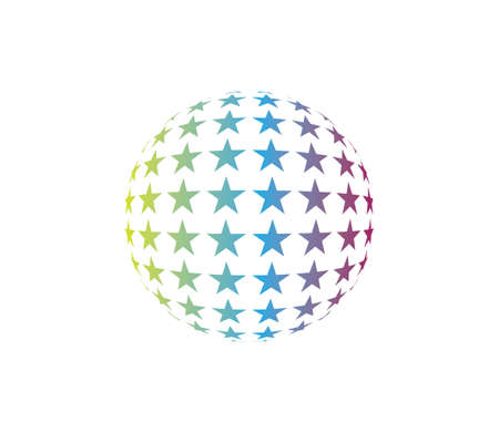 3d sphere globe high technology digital network vector logo design templateのイラスト素材