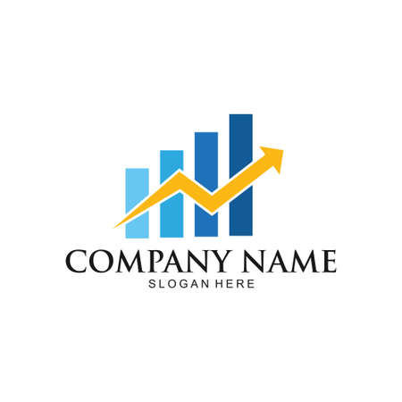 financial accounting consultant market trading graphic vector logo design templateのイラスト素材