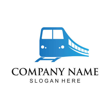 train rapid mass transportation high speed vector logo design templateのイラスト素材