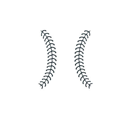 baseball softball ball stitch vector graphic design templateのイラスト素材