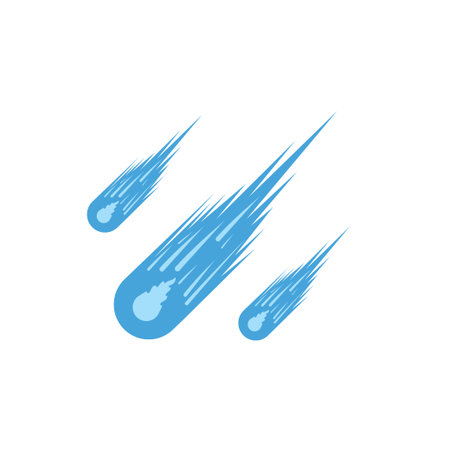 comet asteroid falling rocket bursting fiery flame vector logo design template