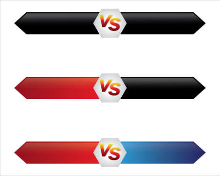 versus, opponent, opposition fighting frame bar vector background design templateのイラスト素材