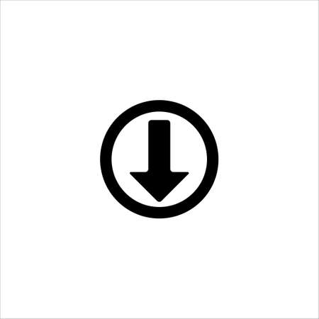 round download icon button vector design template in simple and flat styleのイラスト素材