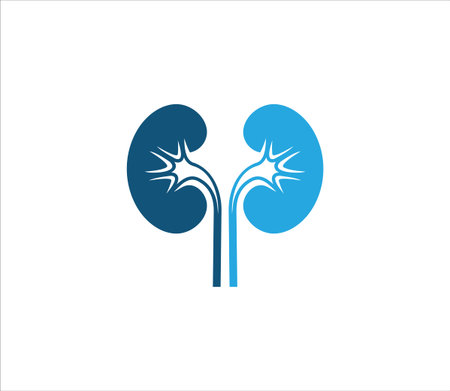simple flat kidney vector logo design template for health medical treatment business