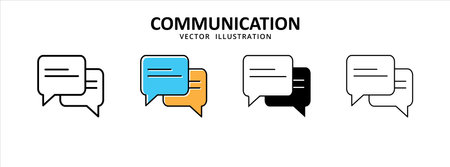 bubble chat message talk conversation vector icon illustration designのイラスト素材