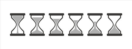 hourglass clock time countdown vector icon illustration. Simple flat design