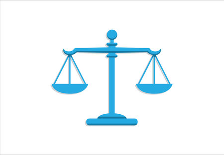 scale of justice flat icon. law court symbol illustration for web and application.