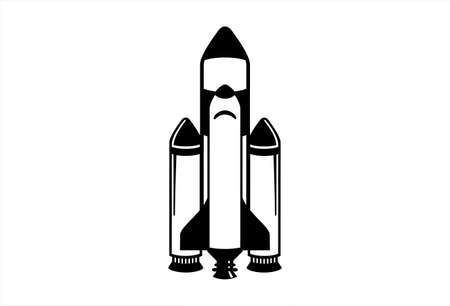 Rocket space shuttle vector design. Rocket spacecraft illustration.のイラスト素材
