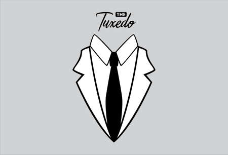 Tuxedo suit vector design illustration. Formal gentleman wear.のイラスト素材