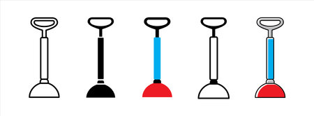 Spade construction hand tool icon. Shovel gardening vector icon set.のイラスト素材