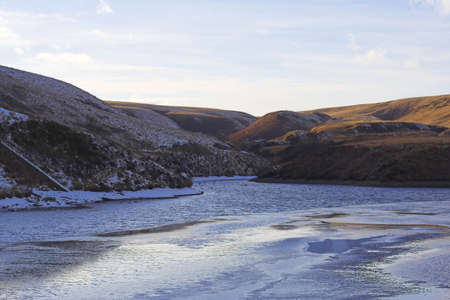 A Winter Landscape at Rivington in Bolton, England.の写真素材