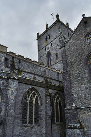 St Davids Cathedral in Pembrokeshire, Wales.の写真素材