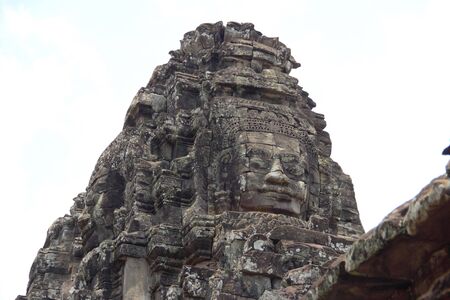 Bayon temple angkor thom, angkor wat, siem reap cambodiaの写真素材