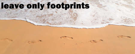 leave only footprintsの写真素材