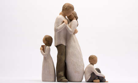 family of figurines 4 figuresの写真素材