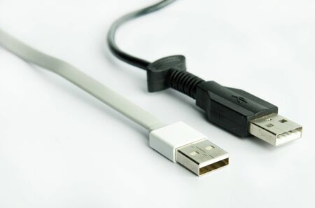 two USB cordの写真素材