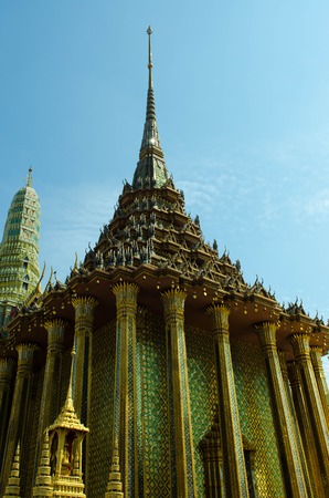 Buddhist temple on the background of natureの写真素材