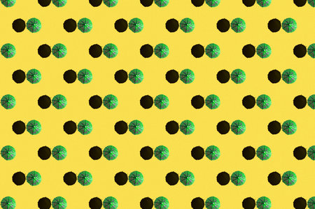 Pattern of beach umbrellas. Summer vocation concept.