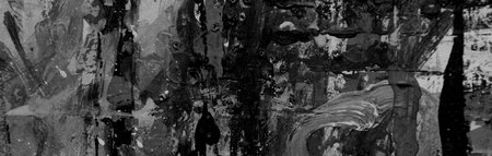 Dark abstract background. Template for design, wallpaper, banner, poster. Dark background from smeared paints on canvas.の写真素材