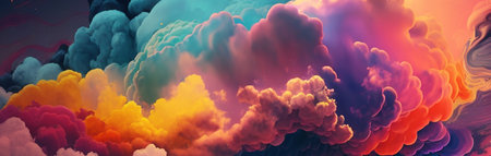 multicolored clouds. Explosion of colored powder. abstract background. colorful wallpaperの素材