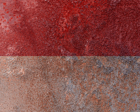Dirty flag on metal surface. Metal textureの写真素材