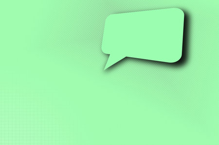 Collage retro banner template of speech bubble. Empty space for text. Pop art style