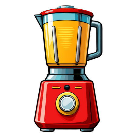 Illustration of a red blender isolated on a white background - vectorの素材