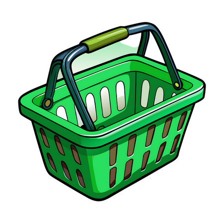 Shopping basket icon. Cartoon of shopping basket vector icon for web design isolated on white backgroundの素材